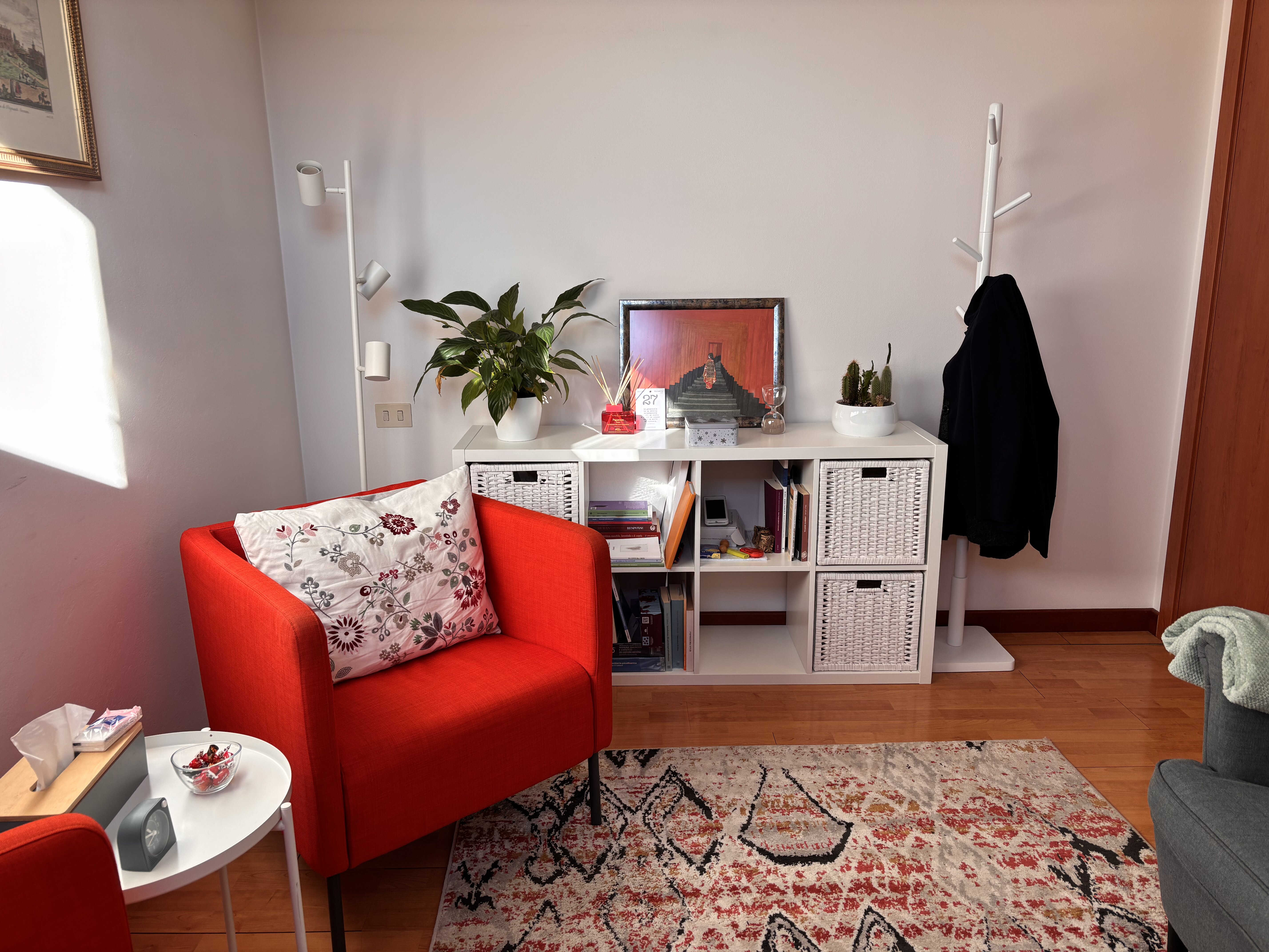 Studio della Dott.ssa Maristella Maran - dettaglio poltrona e libreria